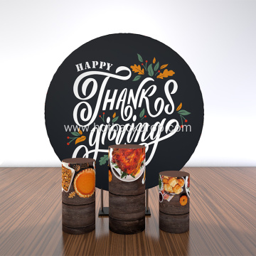 004 Festival Thanksgiving Food Turkey Round Stand Backdrop